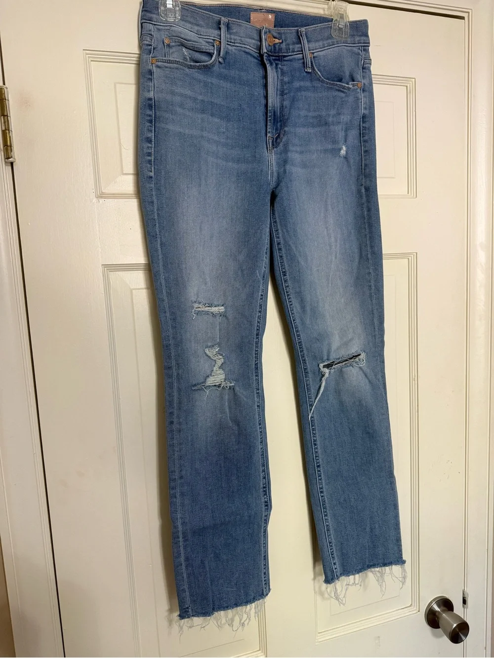 Mother The Mid Rise Dazzler Ankle Fray Jeans - 28